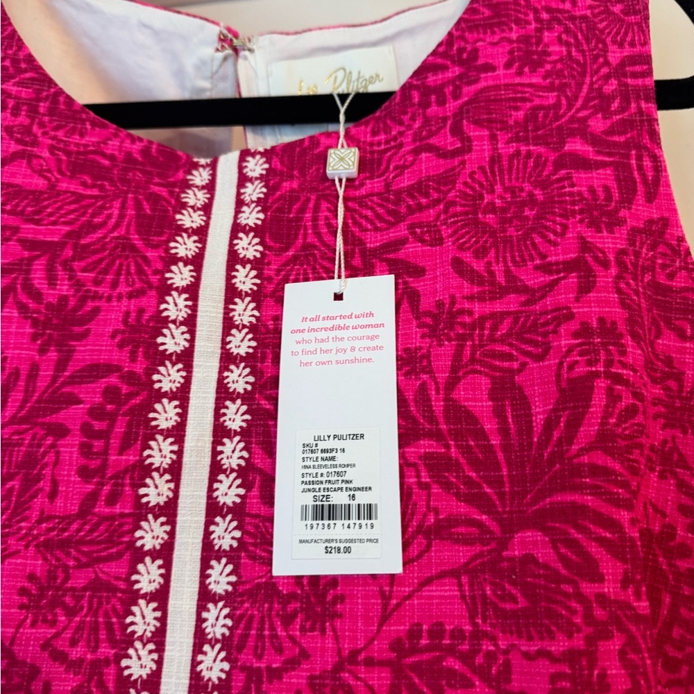 Lilly Pulitzer Pink and White Embroidered Shift Skort - Picture 3 of 4